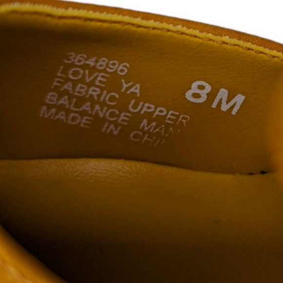 Mootsie Tootsie Mustard Love Ya Fabric Block Heel Size 8 - Picture 12 of 12